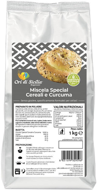 ori di sicilia ori di sicilia mix cereali e curcuma 1 kg ean 8051499309596