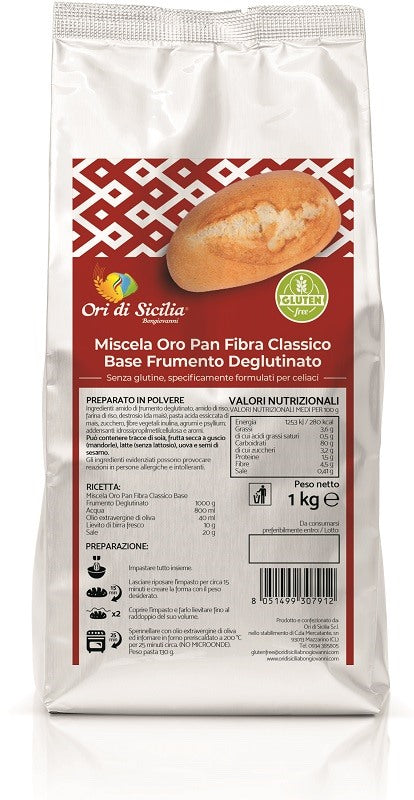 ori di sicilia ori di sicilia mix oro pan fibra classico base frumento deglutinato 1 kg ean 8051499307912