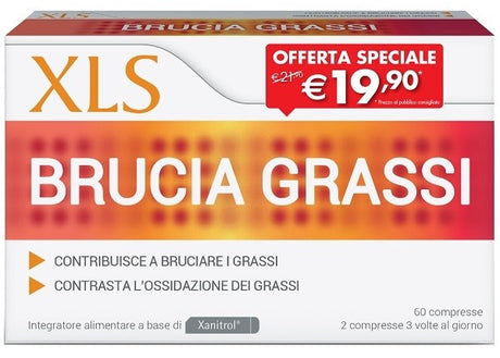 perrigo italia xls brucia grassi 60 compresse taglio prezzo xls ean 8004283171039