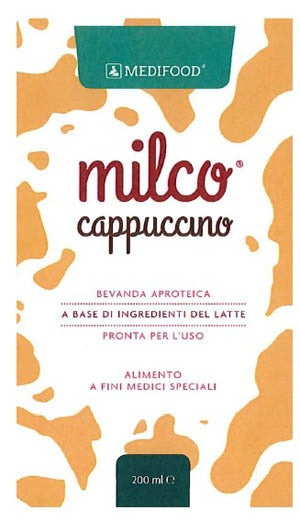 piam farmaceutici medifood milco bevanda aproteica cappuccino 6 x 200 ml piam farmaceutici ean 8032551581006