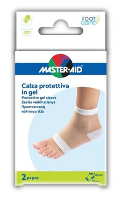 pietrasanta pharma calza con protezione master aid footcare idratante in geltessuto per talloni 2 pezzi f1 master aid ean 8032956145025