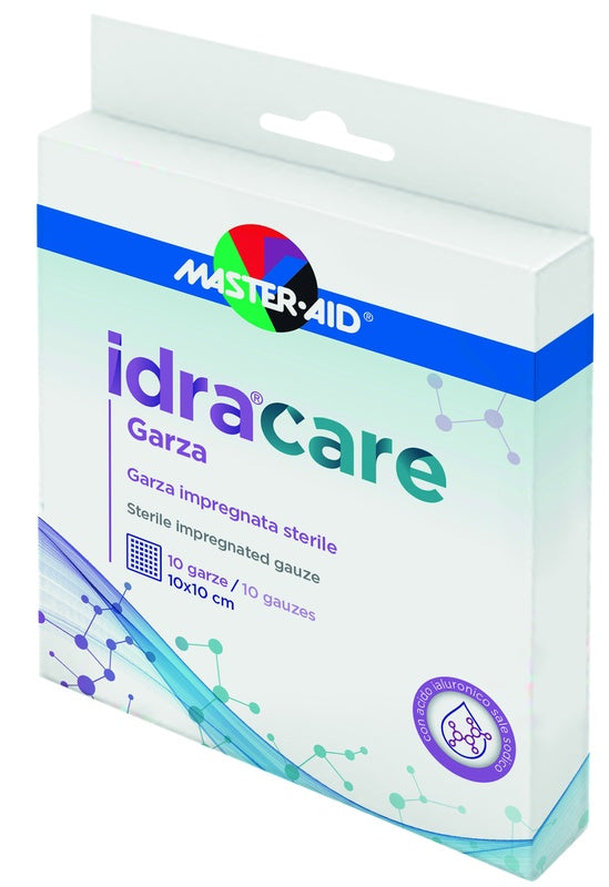 pietrasanta pharma master aid idracare garza impregnata 10x10 cm 10 pezzi master aid ean 8032956145346