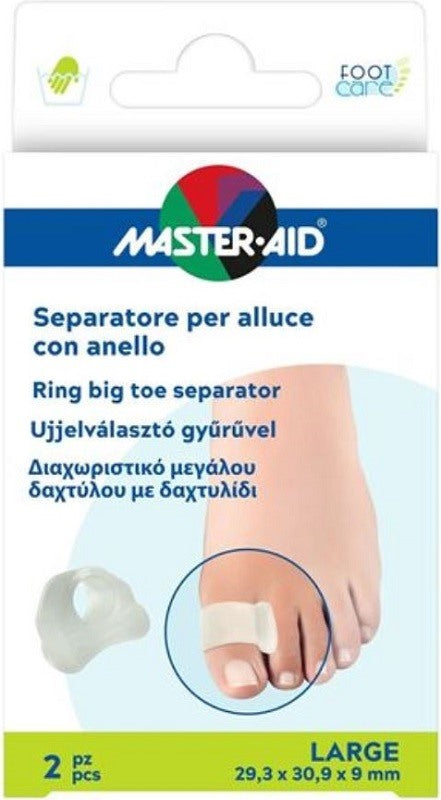 pietrasanta pharma separatore alluce master aid footcare con anello small 2 pezzi d3 ean 8032956147531