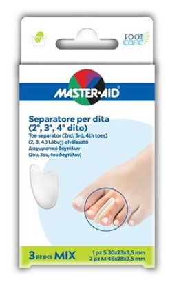 pietrasanta pharma separatore dita in gel master aid footcare mix 1 small 2 medium c9 master aid ean 8032956144929