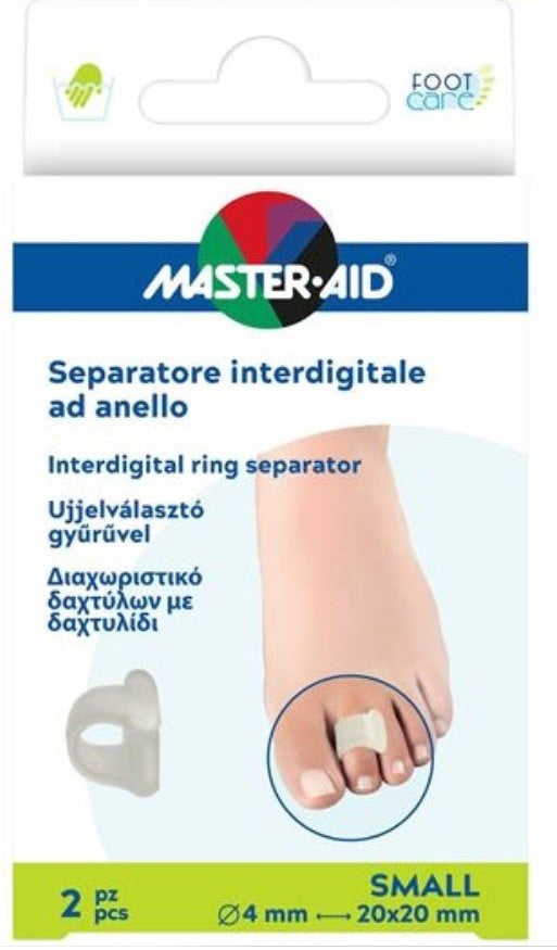pietrasanta pharma separatore dita master aid footcare con anello large 2 pezzi c18 ean 8032956147562