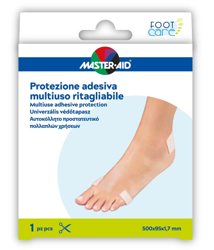 pietrasanta protezione adesiva multiuso master aid footcare ritagliabile 50x95 cm a6 master aid ean 8032956145278