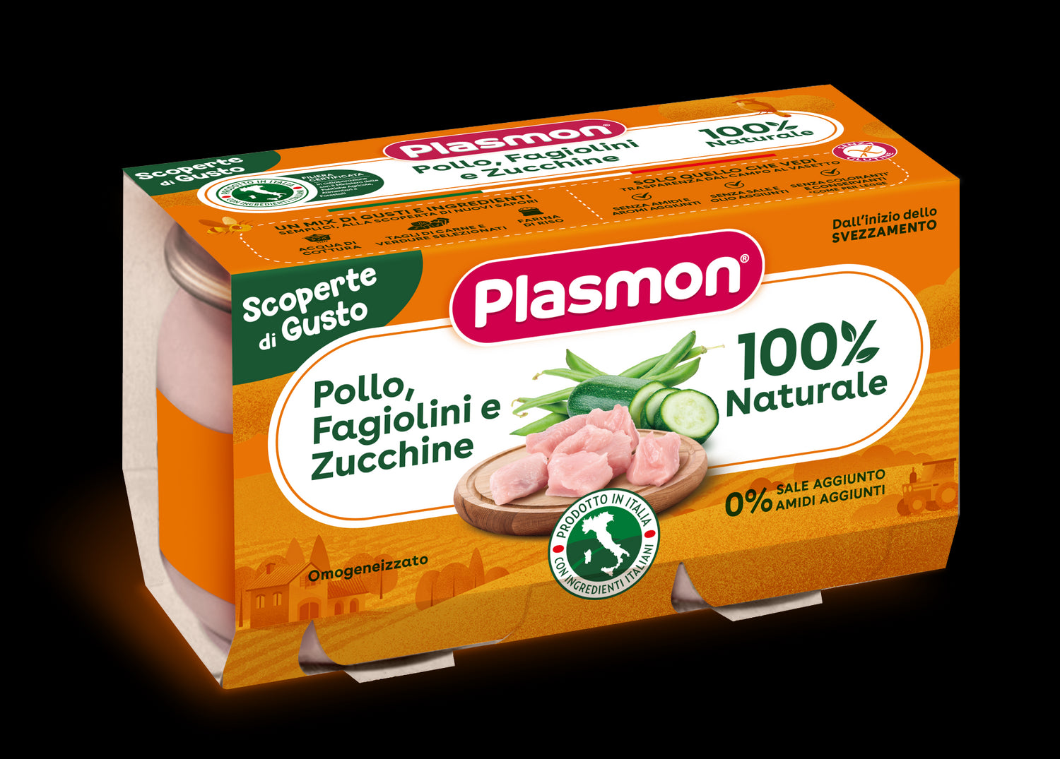 plasmon heinz italia plasmon omogeneizzati pollo fagiolini zucchine 2 pezzi da 120 g plasmon ean 8001040201282