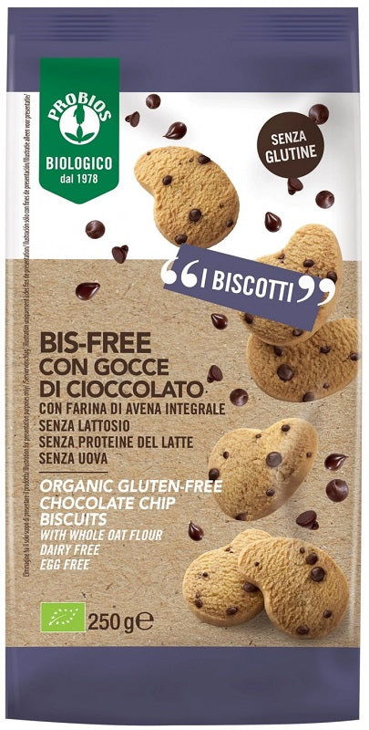 probios societa benefit probios biscotti bisfree gocce di cioccolato 250 g probios ean 8018699026159