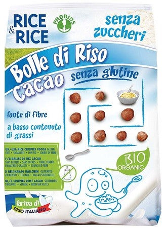 probios societa benefit ricerice bolle di riso al cacao 150 g senza lievito probios ean 8018699009763