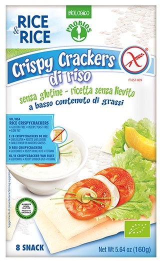 probios societa benefit ricerice crispy crackers 100 riso 160 g senza lievito probios ean 8018699019199