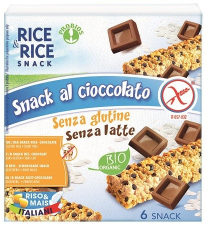 probios societa benefit ricerice snack di riso al cioccolato 6 x 21 g senza lievito probios ean 8018699014194