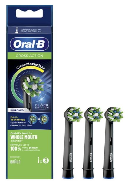 procter gamble oralb power refill eb50 crossaction black 3 pezzi oral b ean 8006540884249