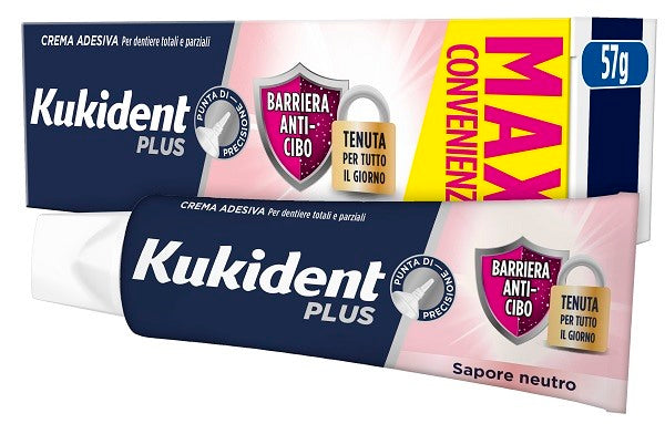 procter kukident kukident plus barriera anti cibo neutro crema adesiva dentiere 57 g kukident ean 8006540290927