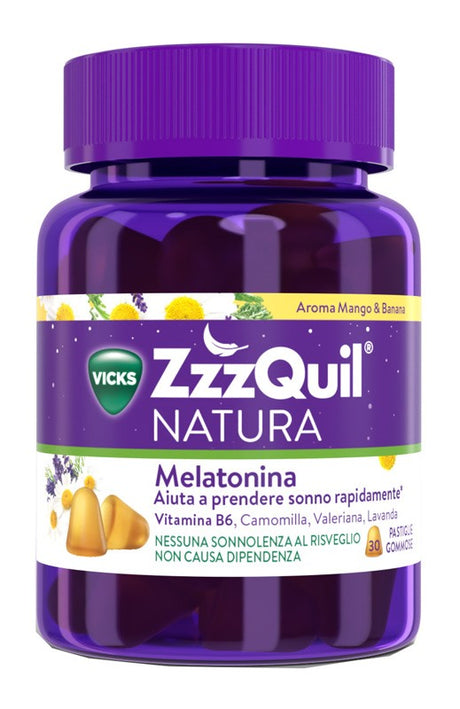 procter vicks zzzquil natura mango banana 30 pastiglie gommose vicks ean 8006540795422