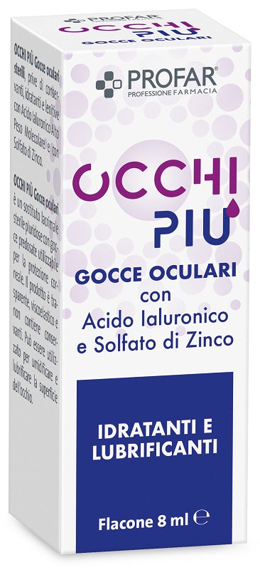 profar gocce oculari profar occhipiu multidose acido ialuronico e solfato di zinco idratanti e lubrificanti 8 ml profar