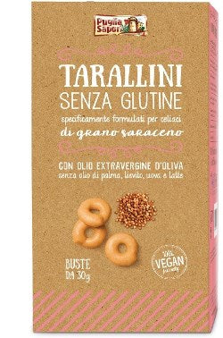 puglia sapori puglia sapori tarallini grano saraceno 6 buste 30 g ean 8028116039044