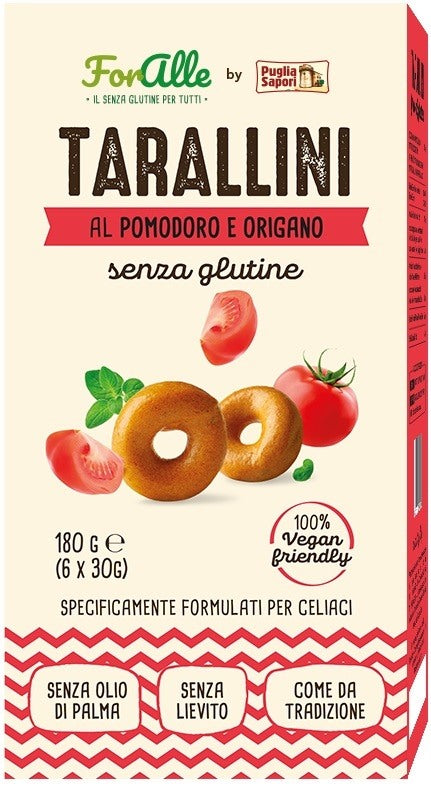 re food foralle tarallini pomodoro e origano 6 bustine x 30 g foralle ean 8023036000174
