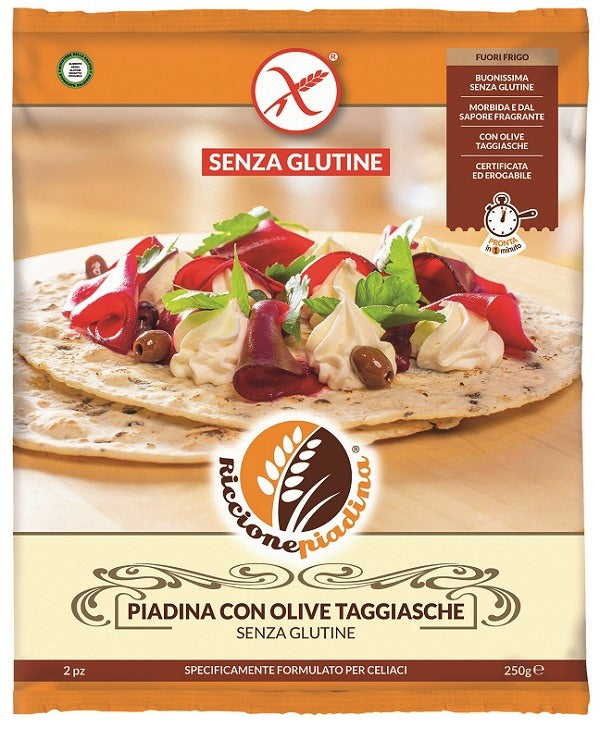 riccione riccione piadina con olive taggiasche 250 g riccione ean 8020926001235