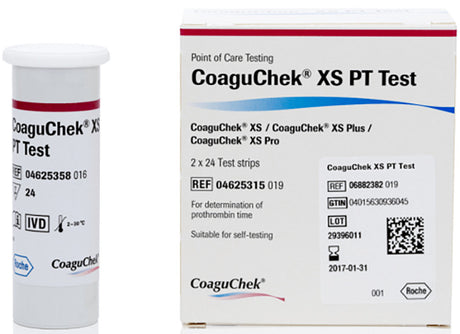 roche diagnostics strisce reattive per apparecchio autodiagnostico coaguchek xs pt test 2x24 pezzi coaguchek ean 4015630936854