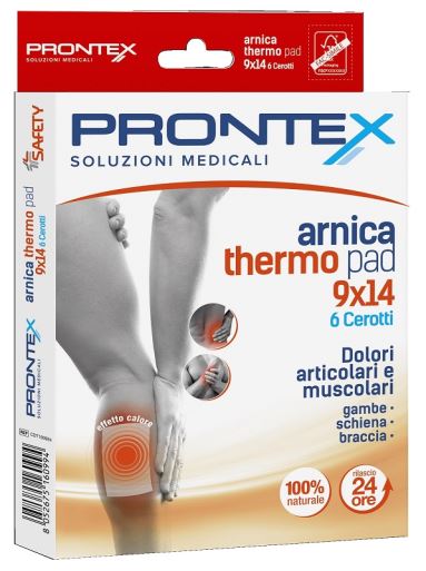 safety cerotto prontex arnica thero pad 9 x 14 6 pezzi prontex ean 8052675160994