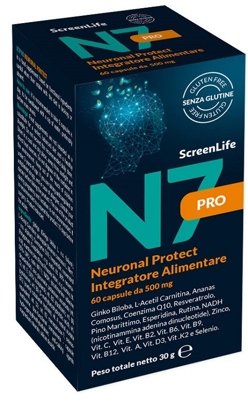 screen italia n7pro neuronal protect 60 compresse integratore cefalle emicrania mal di testa screen pharma ean 8059018330380
