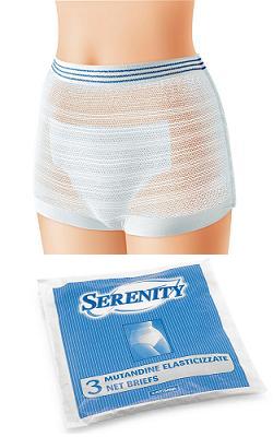 serenity mutandina elastica rettangolare a rete serenity s 3 pezzi serenity ean 8003670086086