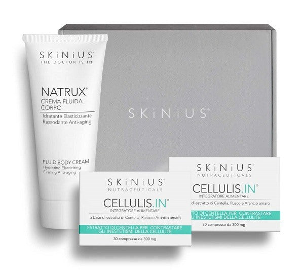 skinius skinius protocollo inestetismi cellulite in out 1 natrux 200 ml 1 cellulis in 30 compresse 1 cellulis in 30 compresse in omaggio 1 fospid siero attivo 3 ml in omaggio