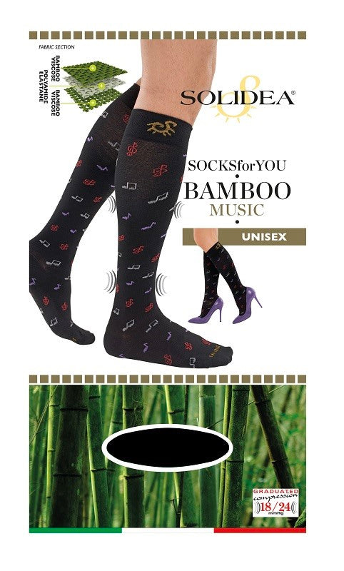 solidea by calzificio pinelli socks for you bamboo music gambaletto nero xl solidea ean 8300496063063