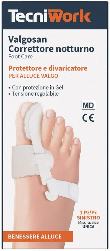 tecniwork correttore notturno per alluce valgo sinistro misura unica valgosan 1 pezzo tecniwork ean 8023568259354