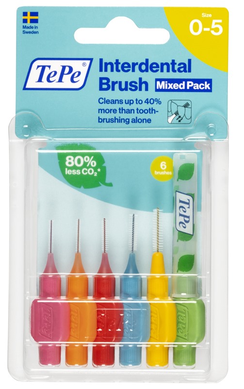 tepe prodotti ig orale tepe scovolini misti rosaverde 6 pezzi tepe ean 7317400007816