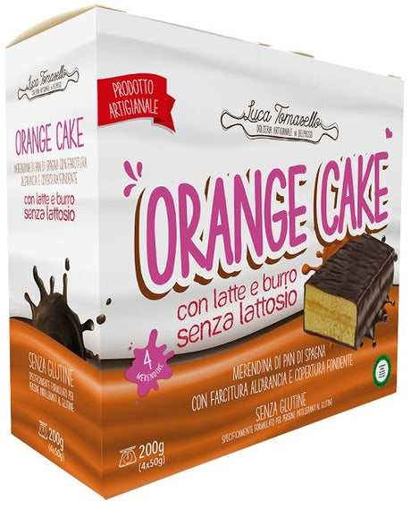 tomasello luca orange cake merendina allarancia con copertura di cioccolato fondente 4x50g ean 8055060380557