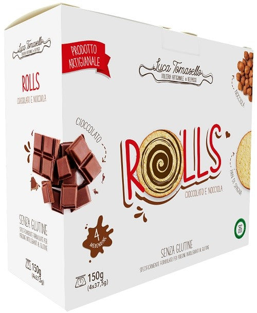 tomasello luca rolls merendina cioccolato nocciola 150 g ean 8055060380199