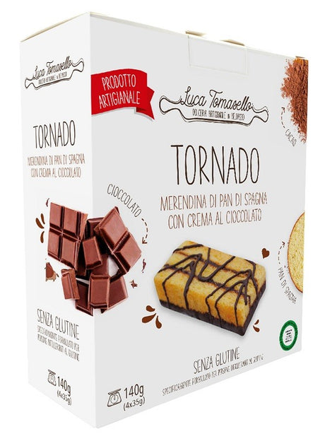 tomasello luca tornado merendina al cioccolato 140 g ean 8055060380106