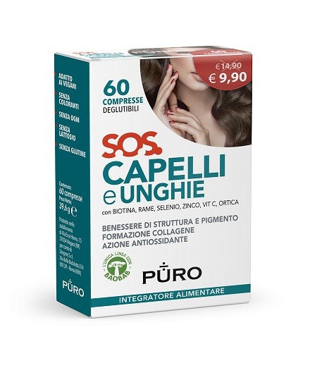 uragme puro sos capelliunghie 60 compresse deglutibili puro sos ean 8002185033141