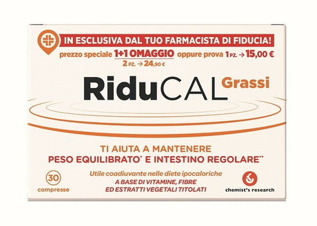 chemists reaserch riducal grassi 30 compresse riducal