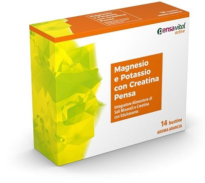 pensa pharma magnesio e potassio con creatina arancia pensa 14 bustine pensa pharma ean 8054317050076