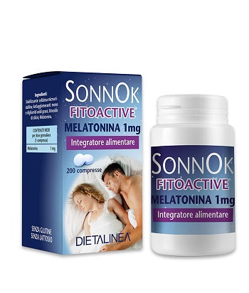 gdp sonnok fitoactive melatonina 1mg 200 compresse dietalinea ean 8057742220816
