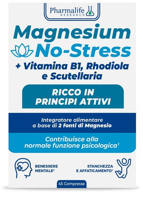 pharmalife research magnesium no stress 45 compresse ean 8032578477542