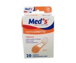 farmac zabban cerotto meds poliuretano ipoallergenico classico medio 20 pezzi meds ean 8000246003782