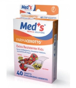 farmac zabban cerotto meds strip kids ipoallergenico assortiti 40 pezzi meds ean 8000246003898