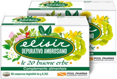 pool pharma elisir depurativo ambrosiano 80 compresse 2120 g pool pharma