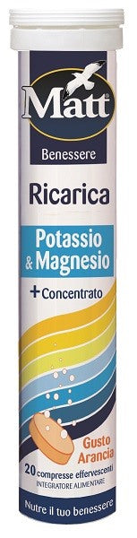 ad gruppo alimentare diet matt benessere ricarica potassio magnesio 20 compresse effervescenti gusto arancia ean 8021581080450