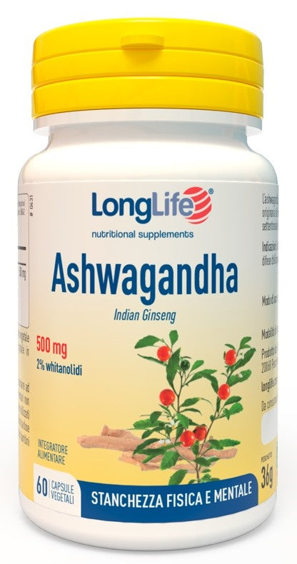 longlife longlife ashwagandha 60 capsule 500 mg long life ean 8054521000249