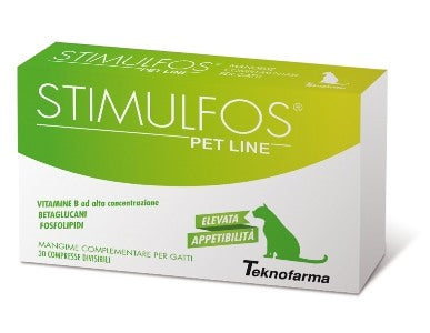 teknofarma vet stimulfos pet line gatto mangime complementare scatola 30 compresse stimulfos