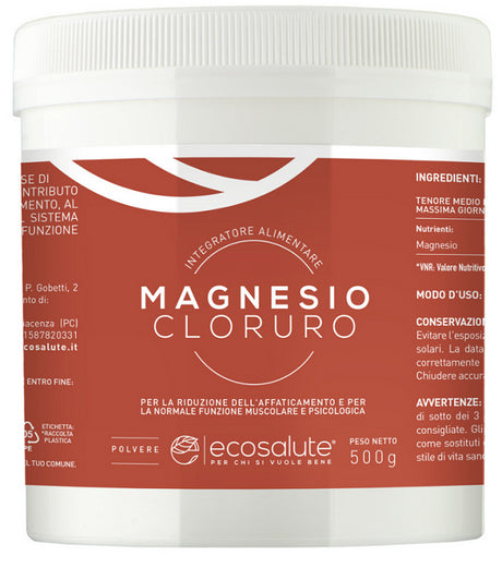 zio ecosalute magnesio cloruro polvere 500 g spazio ecosalute ean 8055320350726