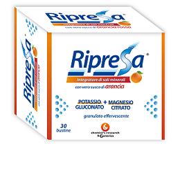 chemists reaserch ripresa 30bust 10g integratore alimentare di magnesio e potassio bustine effervescenti utile negli stati di stanchezza ripresa