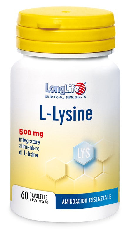 longlife longlife l lysine 500mg 60 tavolette long life ean 8054521003899