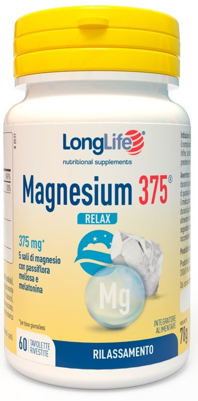 longlife longlife magnesium 375 relax 60 tavolette long life ean 8054521004162