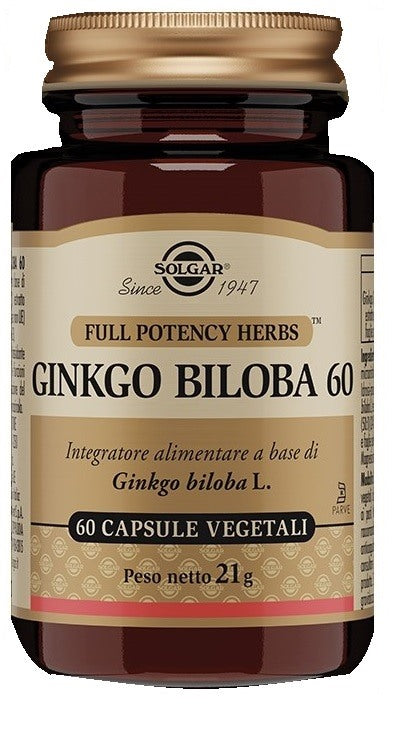solgar italia ginkgo biloba 60 60 capsule vegetali solgar ean 0033984014299