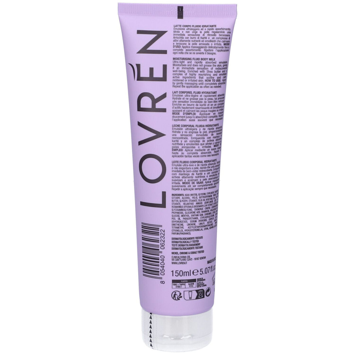 Lovren Latte Corps Fluide Super Hydratant 150 Ml